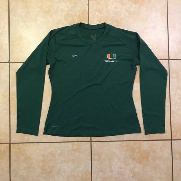 Nike Tops - Nike Miami Hurricanes Track & Field Dri Fit Shirt